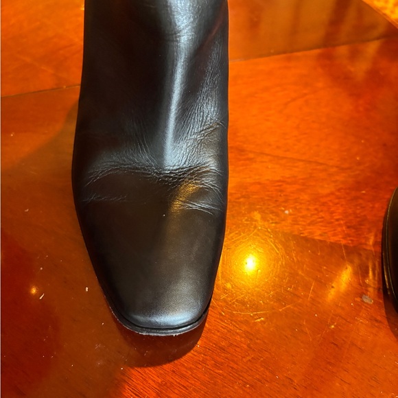 Christian Louboutin MERVILLON 85 Black Leather Heeled Boots - Picture 12 of 13